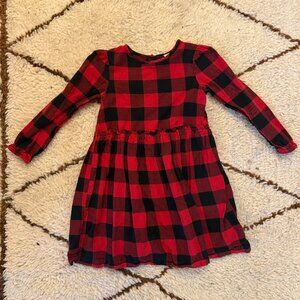 red and black buffalo check girls dress Gap 5